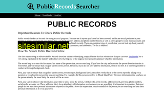 publicrecordssearcher.com alternative sites