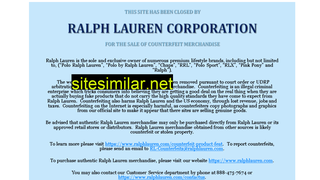 Top 100 similar websites like ralphlaurenfactorystore.com and competitors