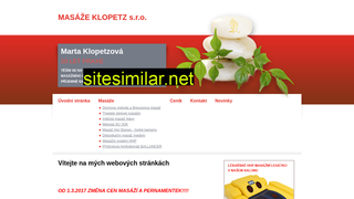 masazeklopetzova.cz alternative sites