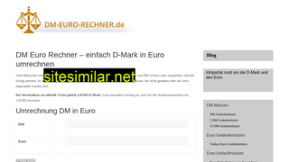 Top 63 similar websites like dm-euro-rechner.de and competitors