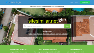 Top similar websites like findkollegie.dk and competitors