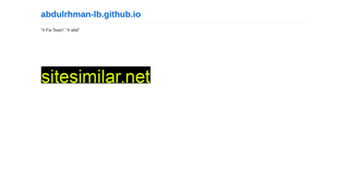 abdulrhman-lb.github.io alternative sites