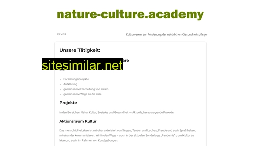 nature-culture.academy alternative sites
