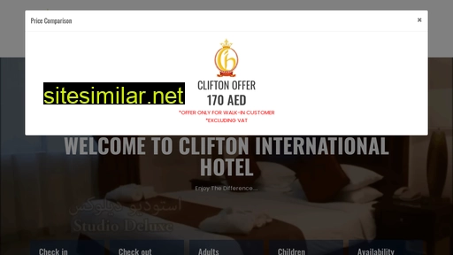 cliftonhotel.ae alternative sites