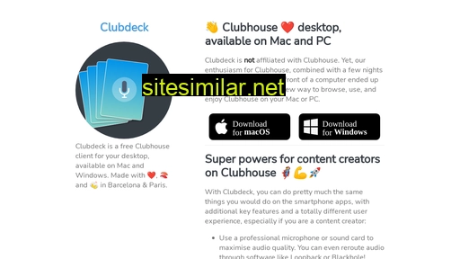clubdeck.app alternative sites