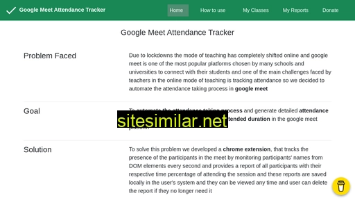 Meet-attendance-tracker similar sites