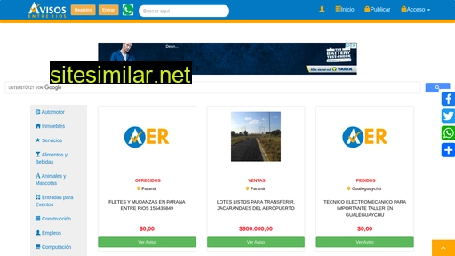 avisosentrerios.com.ar alternative sites