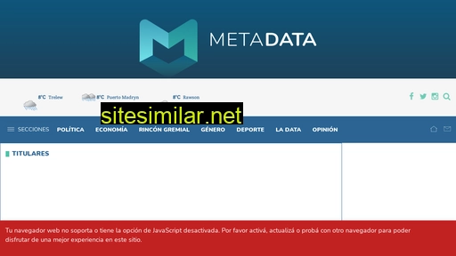 Metadatanoticias similar sites