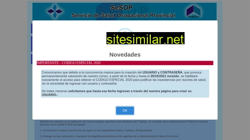 sesop.gov.ar alternative sites