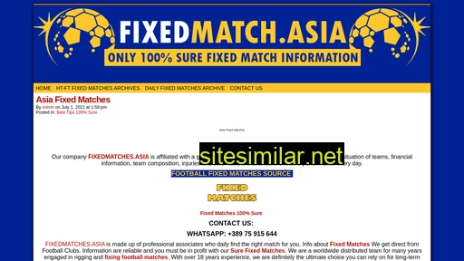 fixedmatch.asia alternative sites