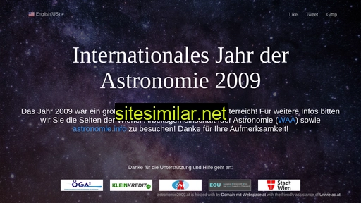 Astronomie2009 similar sites