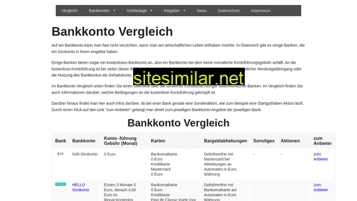 Bankkonto-vergleich similar sites