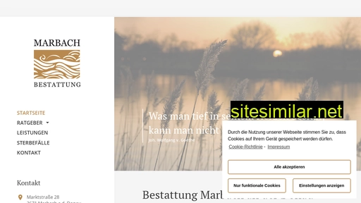 bestattung-marbach.at alternative sites