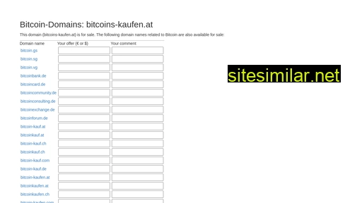 bitcoins-kaufen.at alternative sites