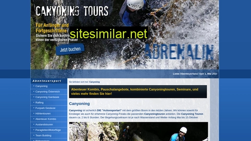 canyoning-tour.at alternative sites