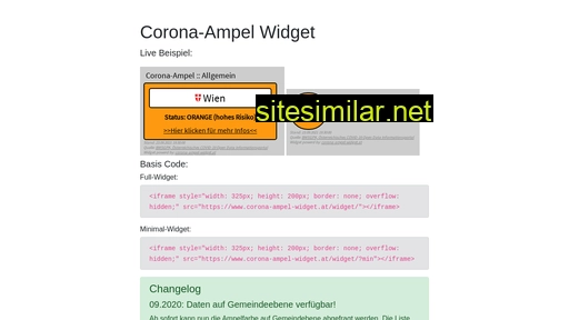 Corona-ampel-widget similar sites