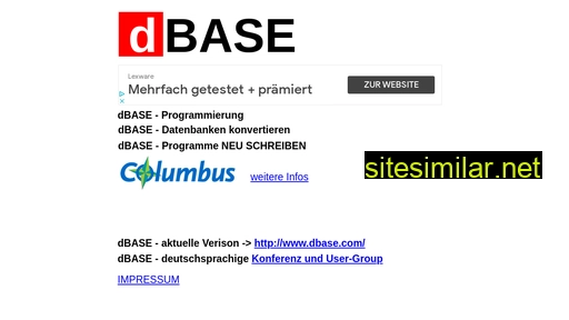 Dbase similar sites