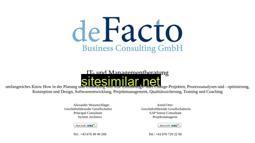 Defacto-consulting similar sites