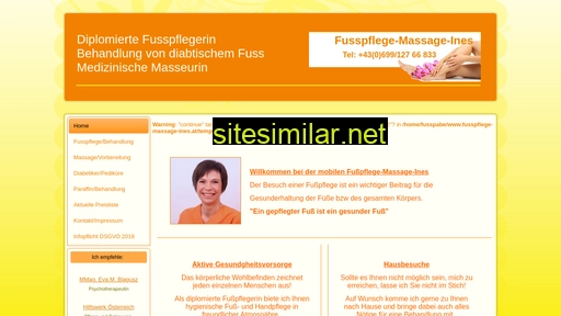 fusspflege-massage-ines.at alternative sites