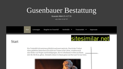 Gusenbauer-bestattung similar sites