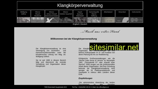 Klangkoerperverwaltung similar sites