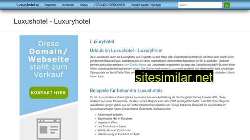 luxuryhotel.at alternative sites