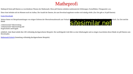 Matheprofi similar sites