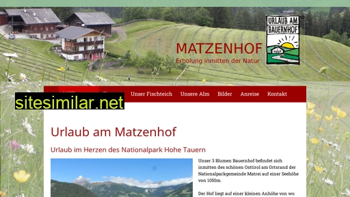 matzenhof.at alternative sites