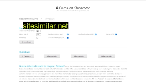 Passwort-generator similar sites
