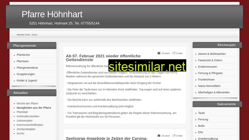 pfarre-hoehnhart.at alternative sites