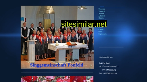 singgemeinschaftponfeld.at alternative sites