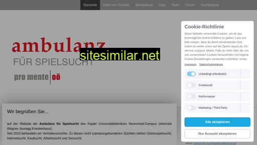 spielsuchtambulanz.at alternative sites