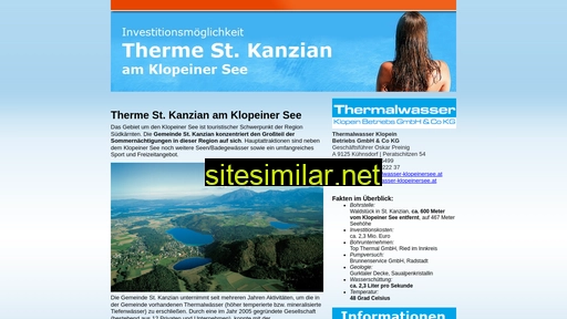 thermalwasser-klopeinersee.at alternative sites
