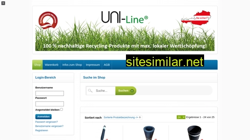 Uni-line similar sites