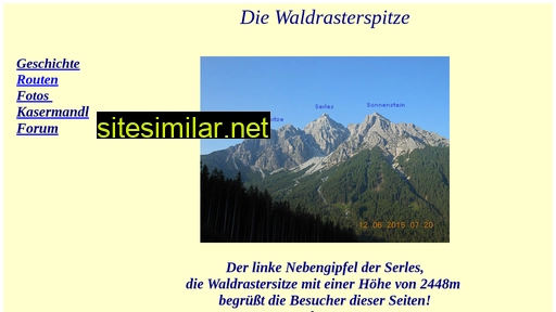 waldrasterspitze.at alternative sites