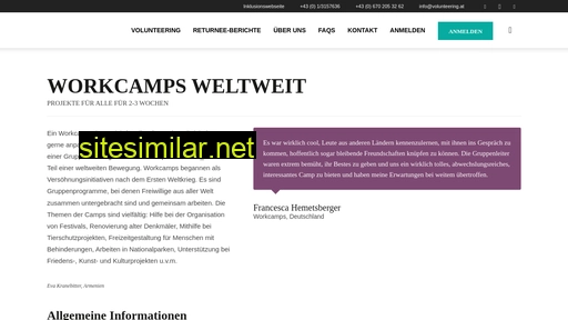 Workcamps-weltweit similar sites
