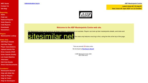 abfmasterpoints.com.au alternative sites