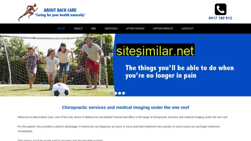 Aboutbackcare similar sites