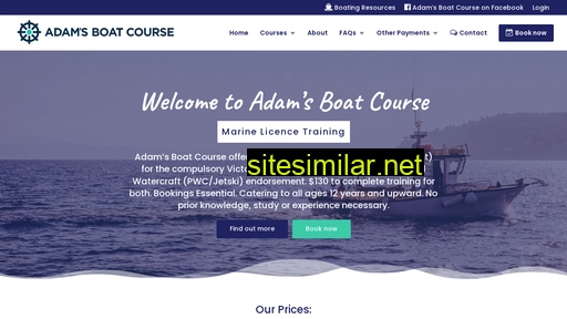 adamsboatcourse.com.au alternative sites