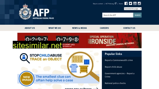 afp.gov.au alternative sites
