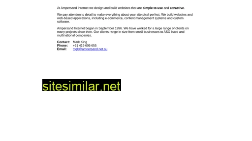ampersand.net.au alternative sites