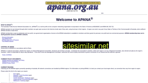 apana.org.au alternative sites