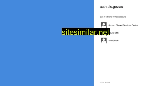 auth.dis.gov.au alternative sites