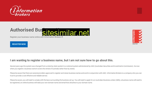 authorisedbusinessnames.com.au alternative sites