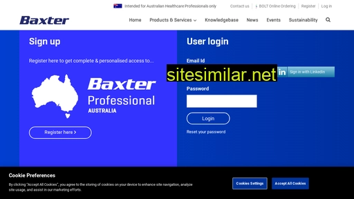 baxterprofessional.com.au alternative sites