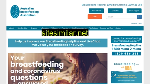 breastfeeding.asn.au alternative sites