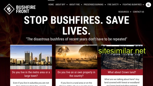 bushfirefront.org.au alternative sites
