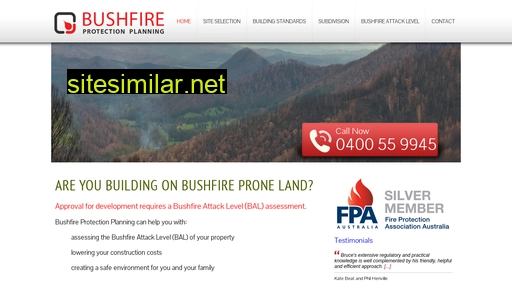 Bushfireprotectionplan similar sites