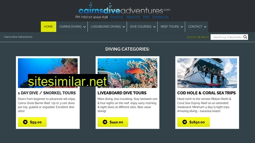 cairnsdiveadventures.com.au alternative sites