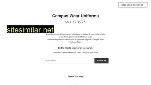 campuswearuniforms.com.au alternative sites